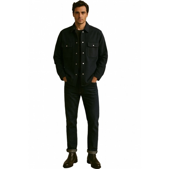 Frame Denim NEW Over-Shirt Jacket in Do Blue Washed Placid Size XXL Shacket - Picture 1 of 7